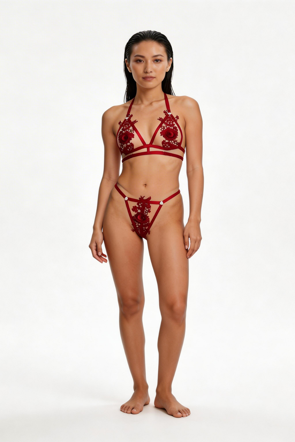 Sous Vêtement Rouge 2 pièces